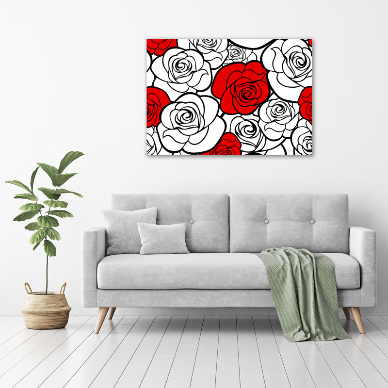 Roses - No Frame Print on Glass