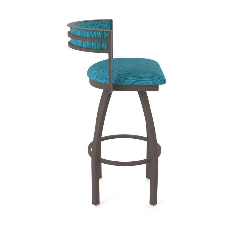 Tabouret Artémis, Tabouret de bar (siège d'une hauteur de 30 po), Bronze, Tissu - marée graphique