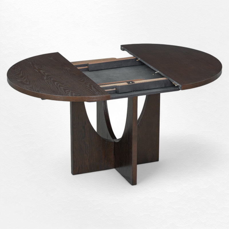 Ensemble de salle à manger extensible pour 4 personnes, Gris, Espresso