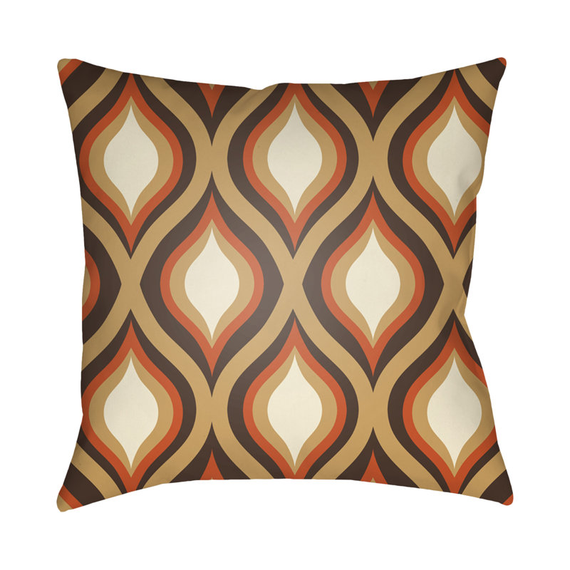 Moderne Geometric Outdoor Throw Pillow, Magenta, 22" H  x 22" W x 5" D