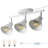 3 Light Plug In Track Lighting Kit,Modern Plug In Ceiling Light Fixture,14.7Ft Cord,Timer & Dimming Switch,Flexibly Rotatable Light Head (White)
