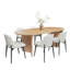 Nina 6 - Person Solid Oak Oval Dining Set-1951576047