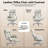 Criss Cross Desk Chair, Cross Legged Office Chair with Wheels, White Leather Big and Tall Reclining Office Chair 500lbs with Foot Rest, Reversible Armrests & Wide Seat-721832914
