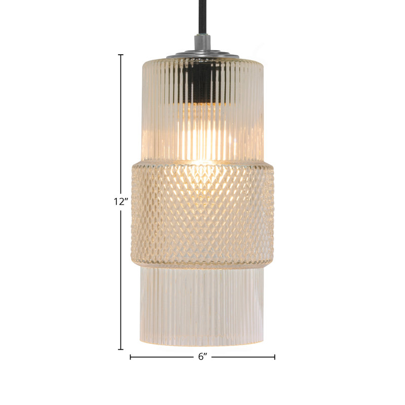 Luminaire suspendu 1 lumière Mimo, Transparent