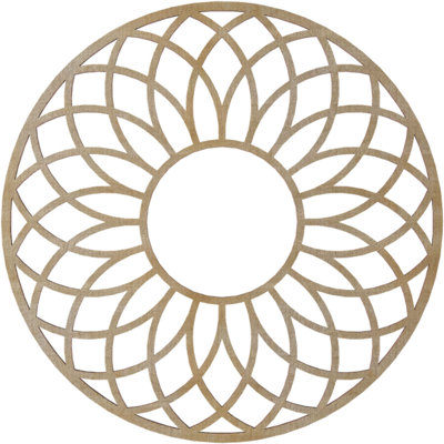Médaillon de plafond 16 po x 16 po x 5 1/2 po x P 3/8 po Hickory