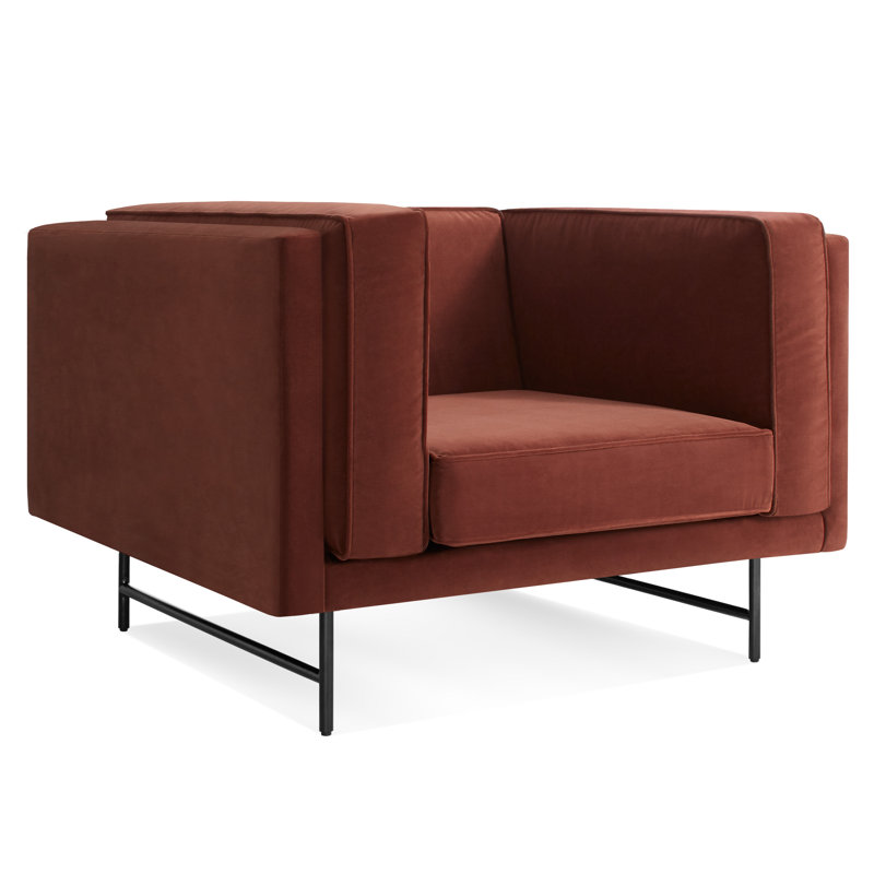 Bank Club Chair, Lava Polyester Blend, Black