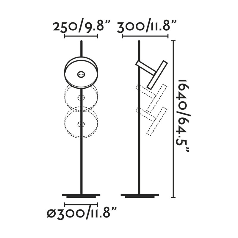 Whizz Floor Lamp, Satin Gold