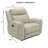 Beige Finish Transitional Style Manual Recliner High Density Foam Contour Arms Wide Seat Primary Living Room-1947581486
