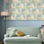 Laura Ashley, papier peint Chre Bernwood jaune