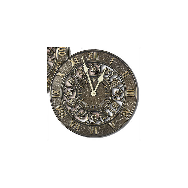 Ivy Silhouette Clock, Verdigris