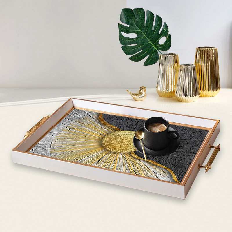 Élégant plateau en verre de 19,7 po x 11,4 po x 1,4 po | Fabrication 100% verre durable | Facile à nettoyer avec un chiffon humide | Idéal pour le service, la présentation décorative et l'organisation | Ajout élégant à la décoration intérieure