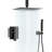 12" Pressure Balanced Ceiling Mount Rain Shower Head Shower System with Handheld Spray, Rough-in Valve and Trim Kit-88169109