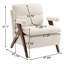 Chaise d'appoint rembourrée de style Mid-Century avec pieds en bois massif-1640241562
