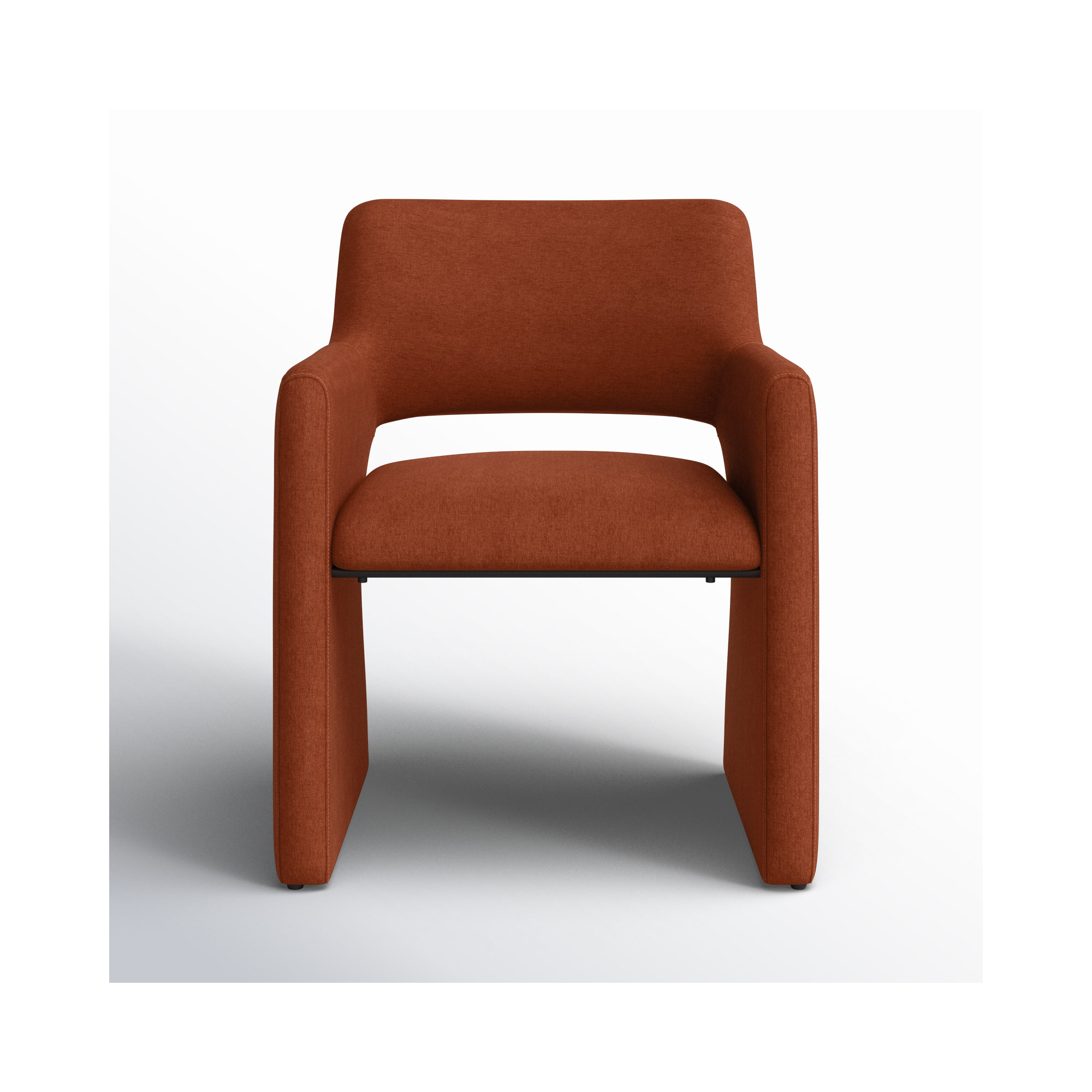 Dollie Upholstered Dining Armchair, Rust