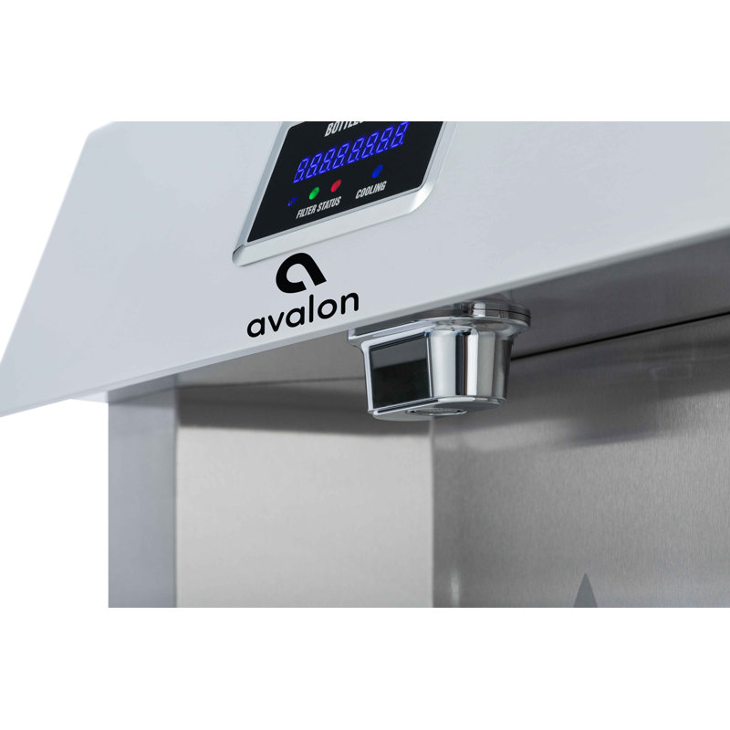 Fontaine murale Avalon avec station de remplissage de bouteilles, refroidissement à grande capacité, distribution de capteurs, auto-nettoyage, affichage numérique du comptoir de bouteilles, double filtration, conforme à l'ADA
