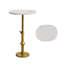 Table à boissons ovale réglable, table à martini 10 po x 12 po x (22 à 30 po) avec base en métal laiton antique