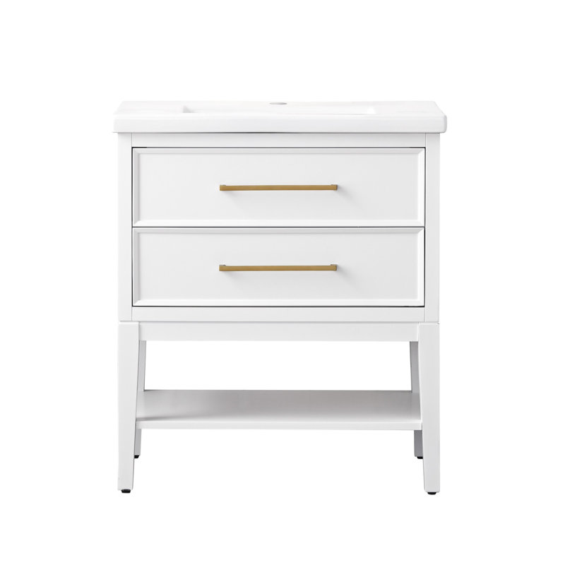 Ensemble de meuble-lavabo simple 30,13 po Brodnax, Blanc