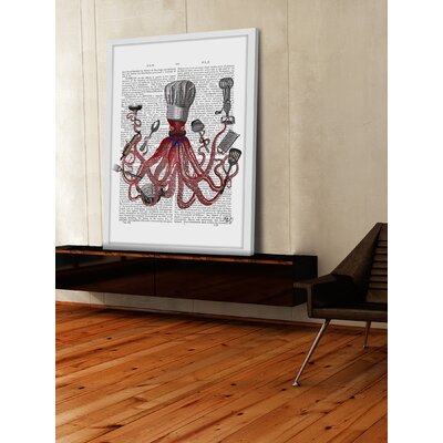 Octopus Chef' Framed Painting Print -  Marmont Hill, MH-WAG-397-NWFP-18