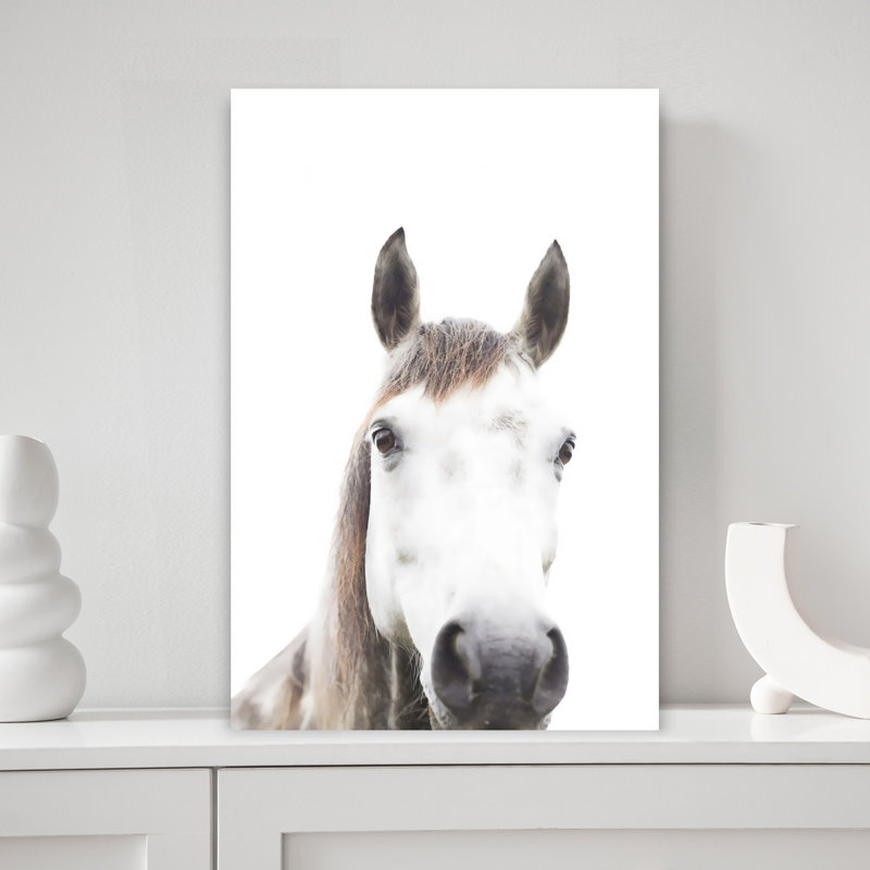 Art abstrait cheval contemporain, 18" H x 12" W