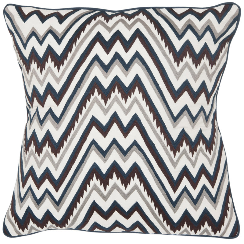 22'' Square Ikat Cotton Reversible Throw Pillow Set