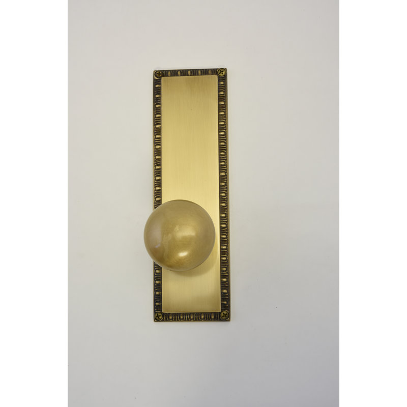 Egg And Dart Round Knob, Antique Brass