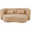 Canapé-lit convertible 2-en-1, causeuse pliante pleine grandeur avec tissu en peluche doux, aucun assemblage requis, matelas de canapé de plancher avec 2 coussins, futon compact pour petit salon, dortoir-1266781820