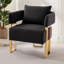 Chaises d'appoint modernes en velours, pieds en métal doré, pour le bureau et la maison, 2 pièces