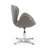Raspberry Wool Blend Upholstered Swivel Balloon Chair-1773073063