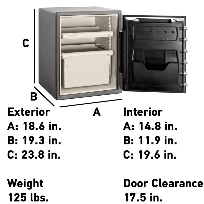 SentrySafe Fire/Water Combination Safe 2 CuFt with Dial Key Dual-Lock