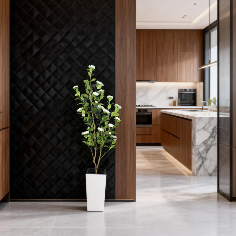 Faux Plant, White 120CM