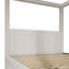 Lit plateforme à baldaquin avec lit gigogne et trois tiroirs de rangement Upholstery-129758979