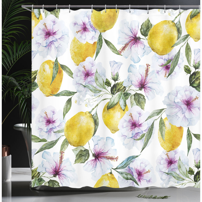 Shower Curtain with Hooks Included, 84"H x 69"W