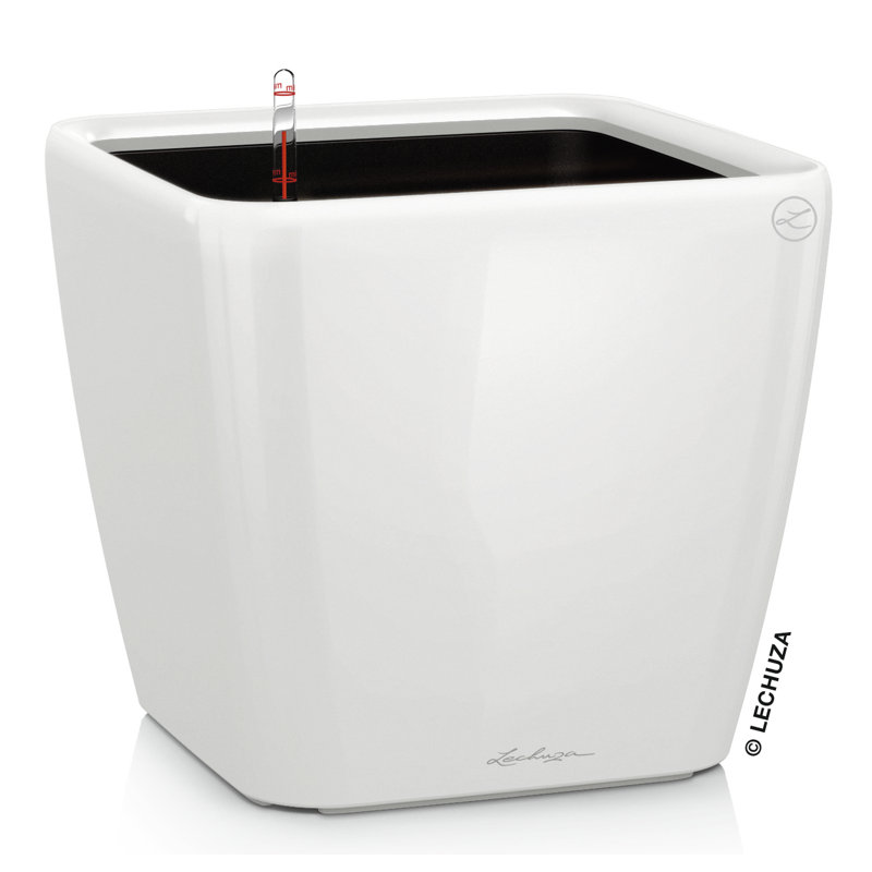 Quadro Premium Pot Planter, White, 40cm H x 43cm W x 43cm D