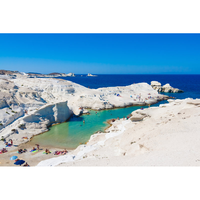 Sarakiniko Beach - Wrapped Canvas Print, 20cm H x 30cm W x 3.8cm D