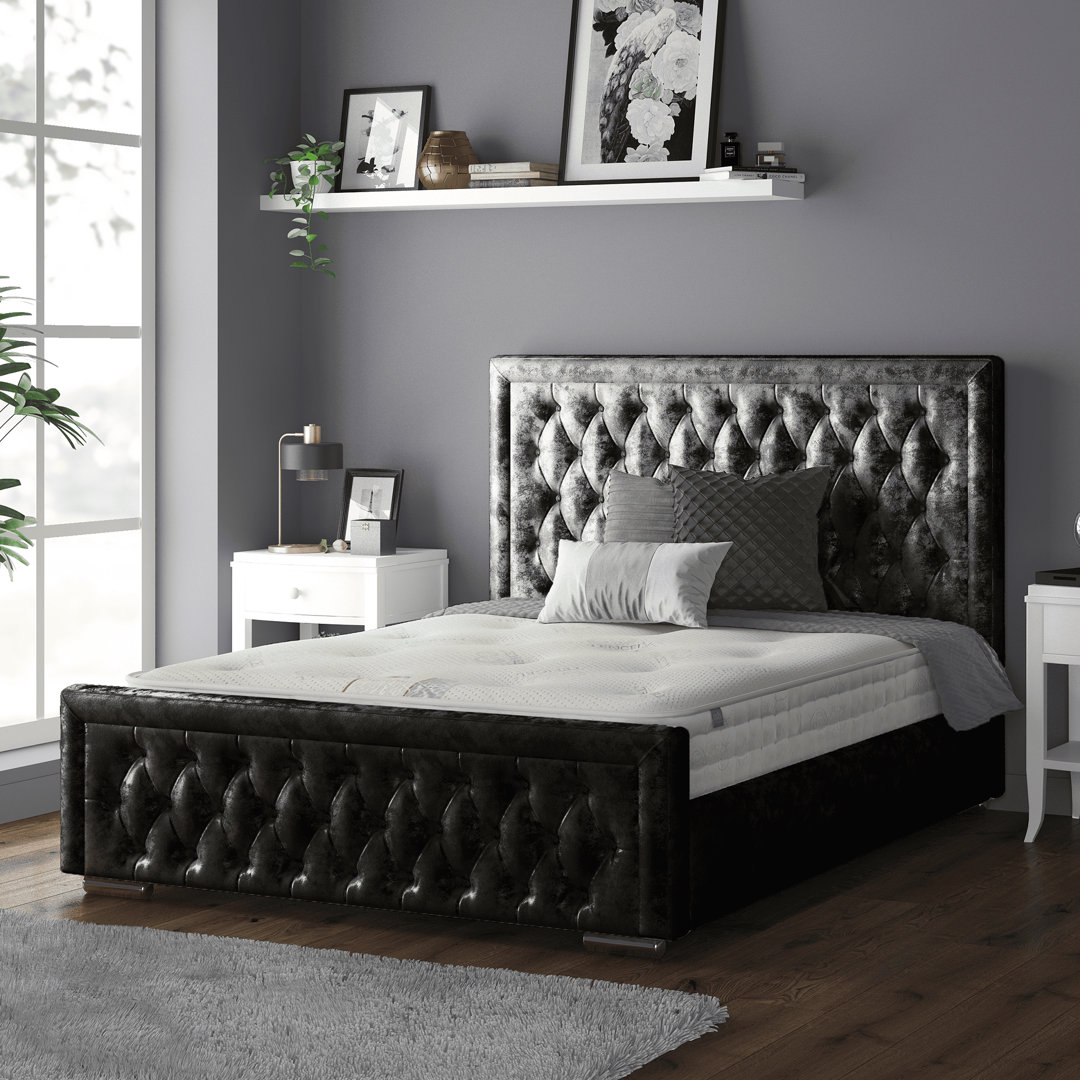 Oneybrook Tufted Upholstered Sleigh Bed
