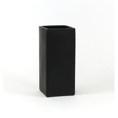 Vase de table en céramique carrée