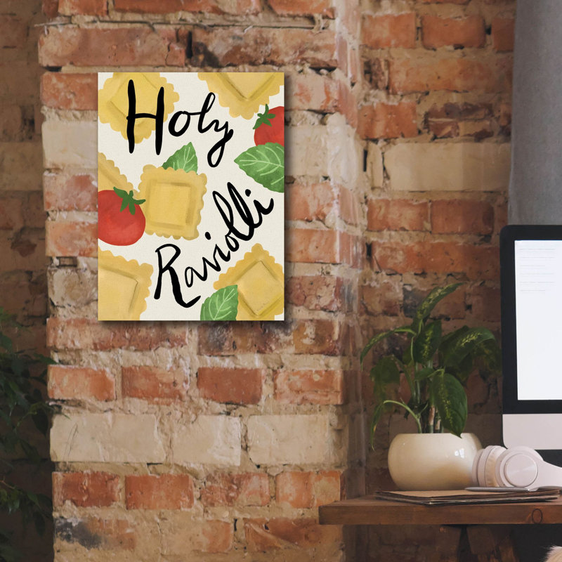 Toile épique Graffiti «Pasta Italiana 3» par Farida Zaman, 12 po x 16 po, H 16 po x l 12 po