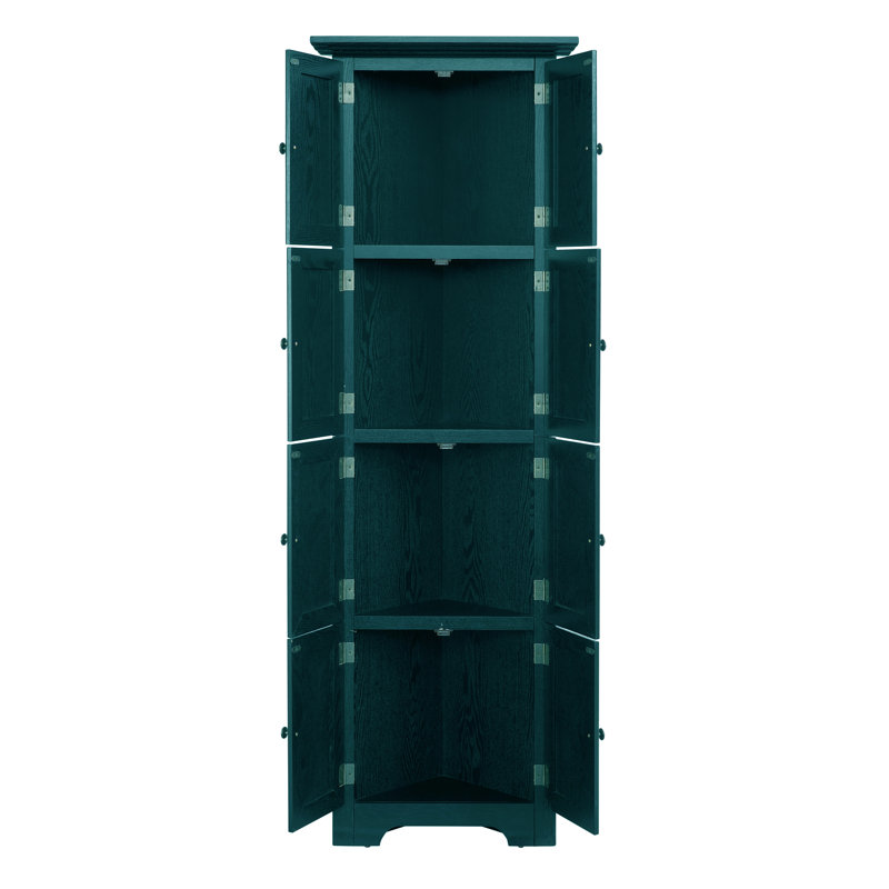 Armoire de rangement en coin 72 ", Vert