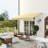 Patio Retractable Awning with Manual Crank, Exterior Sun Shade-112161311-112161312