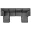 Canapé modulaire réversible en velours de coin avec repose-pieds 134 po Ardent-122878330