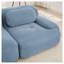 Canapé modulaire en velours côtelé bleu 4 places, canapé ergonomique adapté aux animaux de compagnie sans assemblage requis-1380349782