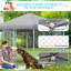 Niche pour chien 9 pi x 8 pi x 6 pi avec toit - Enclos pour chien avec bols rotatifs, verrou sécuritaire et barrière en métal
