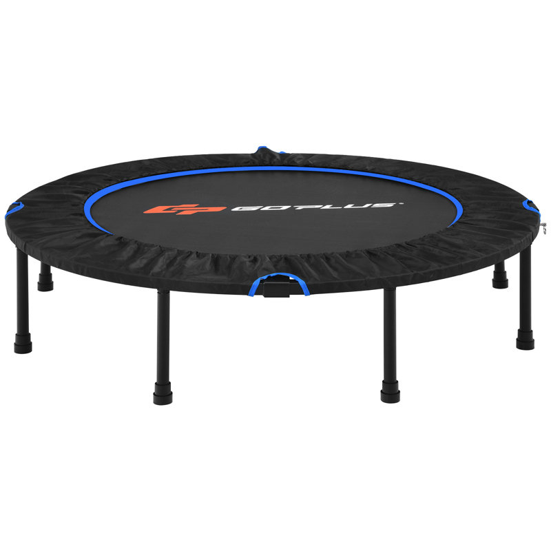 Costway 120cm Round Fitness Trampoline with Handlebar