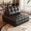 Coussin de canapé modulaire en similicuir noir