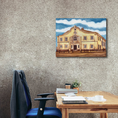 «Synagogue Telz Extérieur» par Andrea Strongwater, art mural sur toile