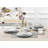24 Piece Porcelain China Dinnerware Set - Service for 4