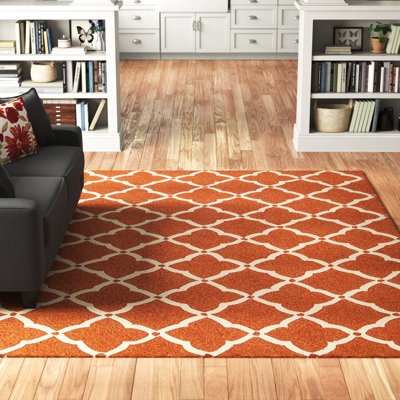 Starkville Handmade Tufted Orange/Beige Indoor/Outdoor Area Rug