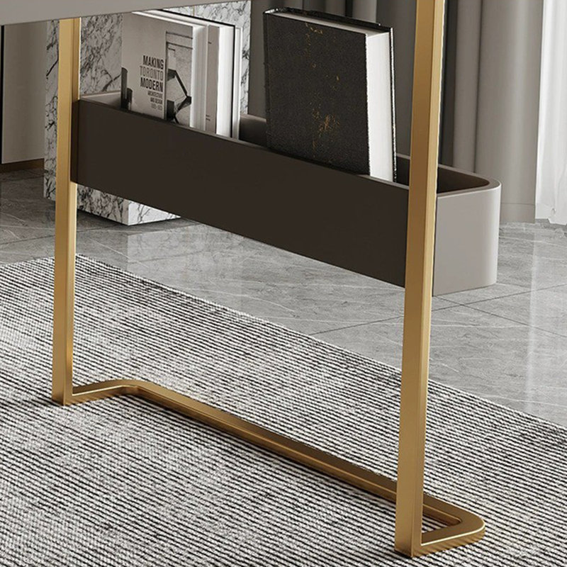 Durable Sintered Stone Desk, 29.53" H x 55.12" W x 27.56" D