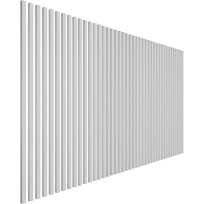 Ensemble de panneaux muraux réglables en PVC H 47 po x T 3/4 po avec lattes l 1 po, non fini (contient 42 lattes)