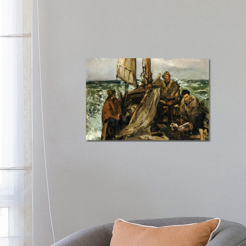 The Workers Of The Sea, 1873 by Edouard Manet - Wrapped Canvas Painting, 66.04 cm H x 45.72 cm W